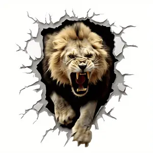 3D Vinyl Lion Decal for Car Truck Motorcycle Durable Exterior Sticker