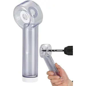 Drywall Dust Collector, Bit Dust Powder Collector Attachment, Bit Powder Collection Cover, for Home Industry Outdoors Workshop Garage Woodworking