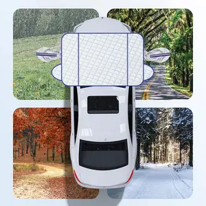 Magnetic Car Front Windshield Cover, Auto Sunshade for Snow Ice Dust Protection, Winter & Summer Car Exterior Accessory