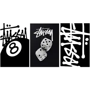 Black and White Style, Abstract Billiard Ball No. 8 Cube, Canvas Picture Decoration for Living Room, Bedroom