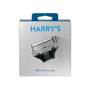 Harry's 5-Blade Men's Razor Blade Refills - 12 Cartridges - Compatible with All Harry's Razors and Flamingo Razors
