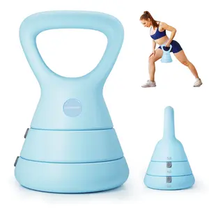 EAST MOUNT 15LB Adjustable Kettlebell Set 3-in-1 5/9/15 LB Weights Wider Triangle Handle Wrist-Friendly Design Compact Strength Training for Home Gym Full-Body Workouts Muscle Building