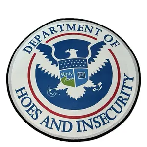 Tsunami Federal Agency Rug - Department of Hoes and Insecurity Design with Unique Emblem Featuring Eagle and Text Elements