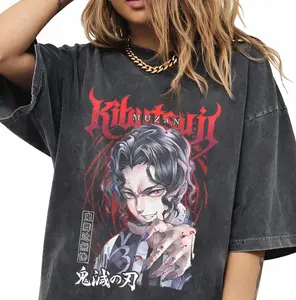Muzan Kibutsuji Demon Slayer Graphic Tee | Retro Anime 90s Shirt