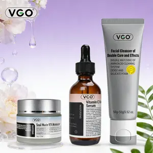 VGO-Vitamin C Serum, Moisturizer, and Facial Cleanser Set Cleansing Moisturizing Suitable for sensitive skin