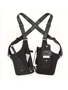 Men's Vintage Chest Backpack - Lightweight Outdoor Vest Bag with Hands-Free Phone Holder, Multi-Functional Crossbody Fanny Pack, Waist Bag Holder for Cycling, Hiking, Running, Fitness - Compatible for Boyfriend/Husband/Father Gift