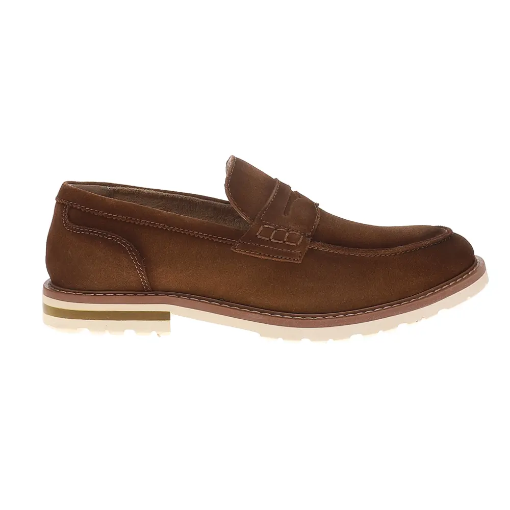 Stacy Adams Mens Hopkins Moc Toe Penny Slip On Loafers Casual Shoes - Brown Stacy Adams Mens Hopkins Moc Toe Penny Slip On Loafers Casual Shoes - Brown