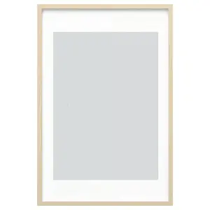 Frame, birch effect, 24x36 "Picture frames, poster frames, wall-mountable horizontally or vertically - slide-in frame strips, scratch-resistant wall gallery frames.