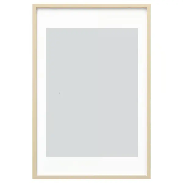 Frame, birch effect, 24x36 "Picture frames, poster frames, wall-mountable horizontally or vertically - slide-in frame strips, scratch-resistant wall gallery frames.