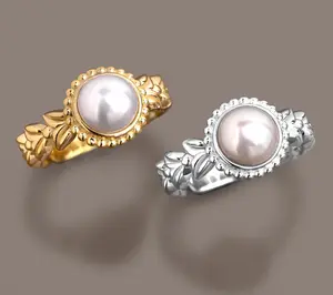 Christian James by Scott Grimes Sterling Silver 8mm Freshwater Pearl Ring