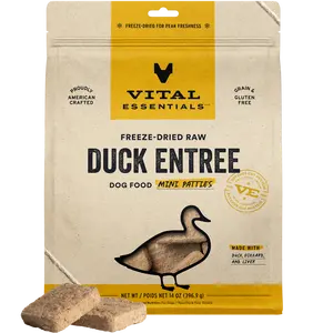 Freeze-Dried Duck Entree Dog Food Mini Patties