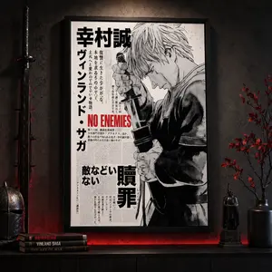 Vinland Saga Thorfinn Anime Art Poster, Askeladd Manga Artwork Wall DécorCanvas Poster Wall Decor, Room Decorations, Funky Home Decor,anime wall art,bedroom canvas poster