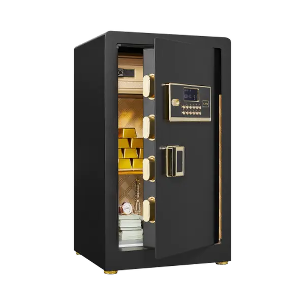 Bellemave Reinforced Steel Lockable Electronic Safe - 14.96x12.99x21.65in Large Double-Door Coin-Operated Model with Hidden Password, Master Key, Waterproof Bag for Home/Office Burglary Protection, Lockable Safes