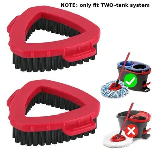 Scrub Brush Head Refills for OCeda RinseClean 2-Tank System Hard Bristle Triangle Floor Scrubber for Bathroom Tile & Shower Cleaning