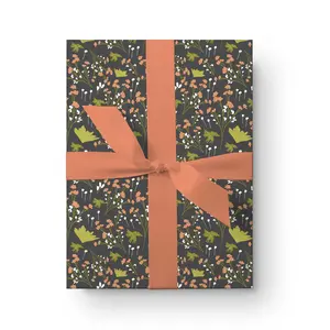 Filler Park #6 Coffee Green Leaf Floral Wrapping Paper - Clearance Item