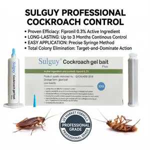 Sulguy Cockroach Gel Bait Repellent, Indoor-Outdoor Pest Control, Effective Roach Killer for American, German and Major Cockroach Species