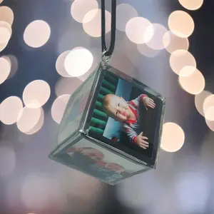 Car Photo Charm Resin Display Six Photos Rearview Mirror Charm Customizable High-Quality Epoxy Finish for Birthdays Anniversaries Baby Gifts