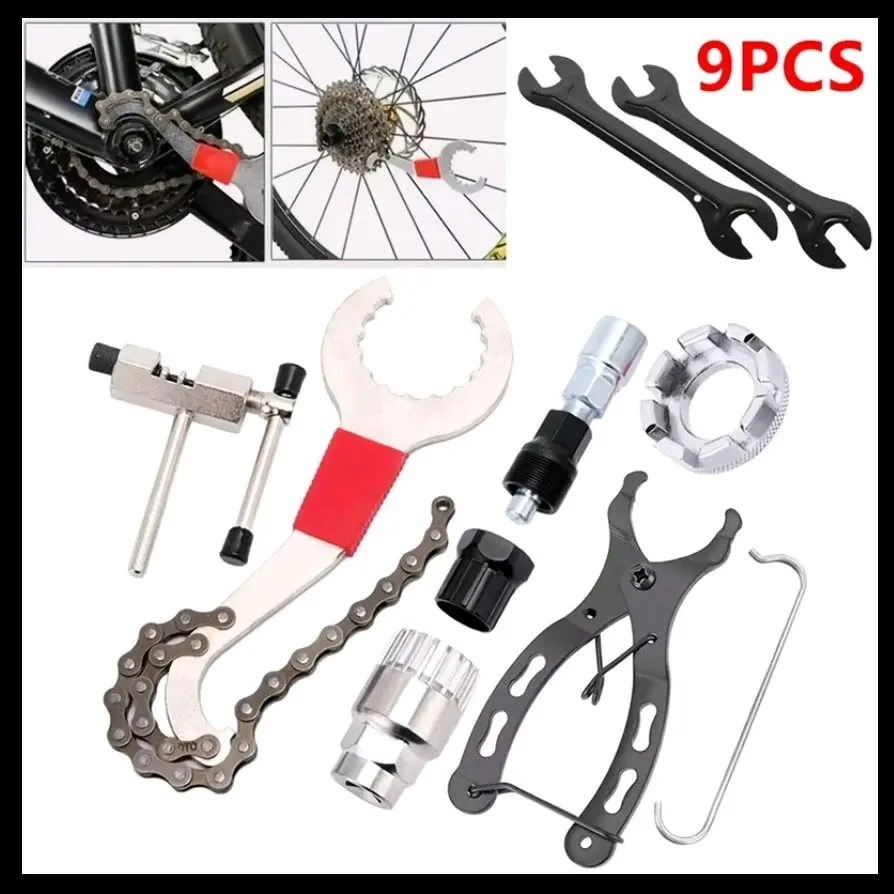 9pcs Bicycle Repair Tool Kit