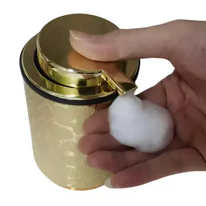 Golden high-end lotion foaming press dispenser bottle, rich and dense foam, multifunctional foam maker, Soap Canister