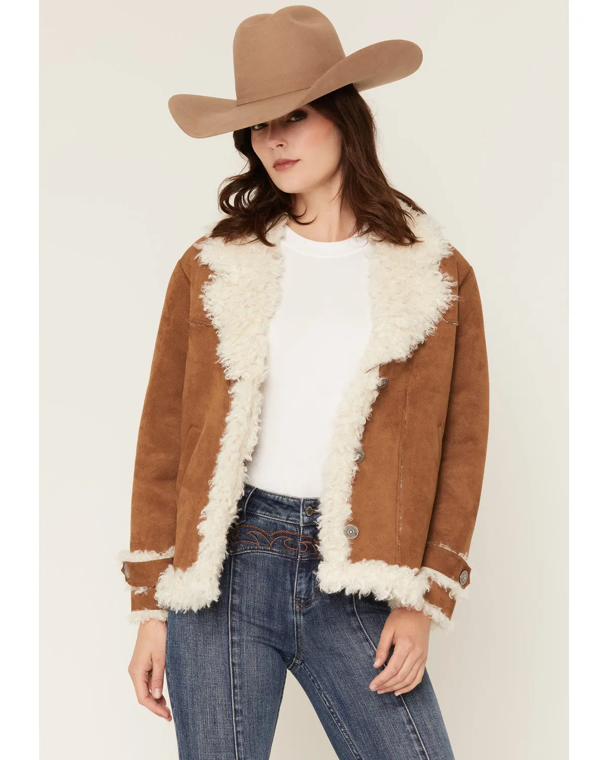 Briggs Faux Suede Sherpa Blazer