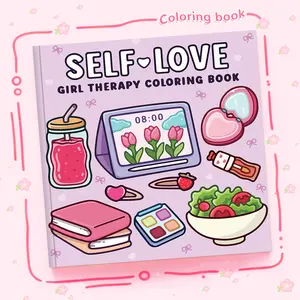 1PC Self-Love Series Adult Coloring Book, featuring bold and clear lines, self-healing patterns, perfect for leisure time and parent-child creative interaction, for relaxation, stress relief, and stimulating creativity.  A great Valentine's Day gift.
