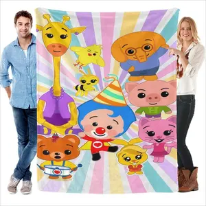 Plim Plim Blanket Comfortable Cartoon Nap Blanket, Suitable for Sofa Living Room, Camping Flannel Material Super Soft Baby Blanket Children's Gift