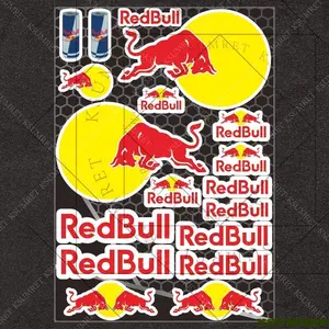 Vinyl For Red Bull Motorcycle Stickers Tank Logo Decals Helmet Emblem