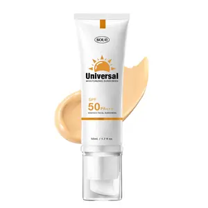 SPF 50 Tinted Mineral Sunscreen -Lightweight Non-Greasy & Hydrating DailyUniversal Sun Protection with Rice Bran Extract& Vitamin E