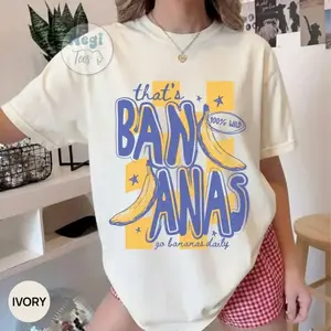 Comfortable colors® That's a banana pattern shirt, summer fruit T-shirt, food pun T-shirt, retro pattern T-shirt, banana pattern T-shirt, fashionable summer shirt