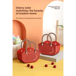 Bath Basket Handheld Shower Basket Bathroom Toiletries Storage Basket Small Basket Organizer Plastic Bathing Basket