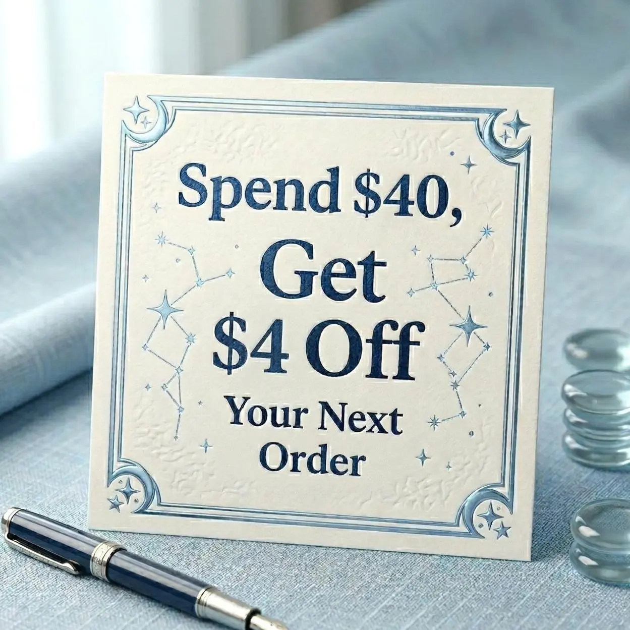 Spend $40, Get $4 Off Your Next Order