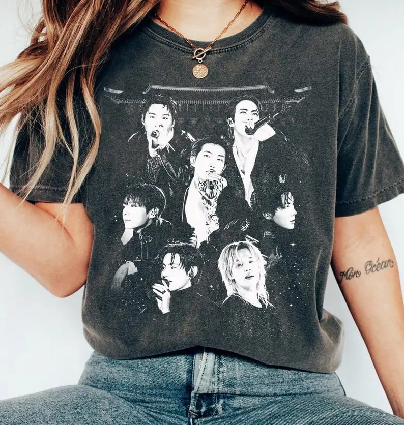 Bangtan Shirt, Kpop Fan Graphic Tee, Korean Music Gear, Track 2.0 Chibi Apparel, Seven Boys Band Gift, K-Pop Aesthetic Wear