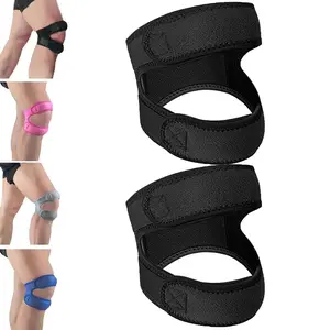 Lightweight and adjustable 2-piece knee support belt knee stabilizing pad, reusable protective gear enhancer suitable for providing extra protection and support for the knees summervibes