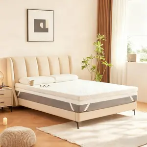 3 Inch Mattress Topper Twin Size - CertiPUR-US Certified - Gel Cooling Mattress Pad with Removable Bamboo Cover,Bed Topper for Pressure Relief(White) (White, Full)