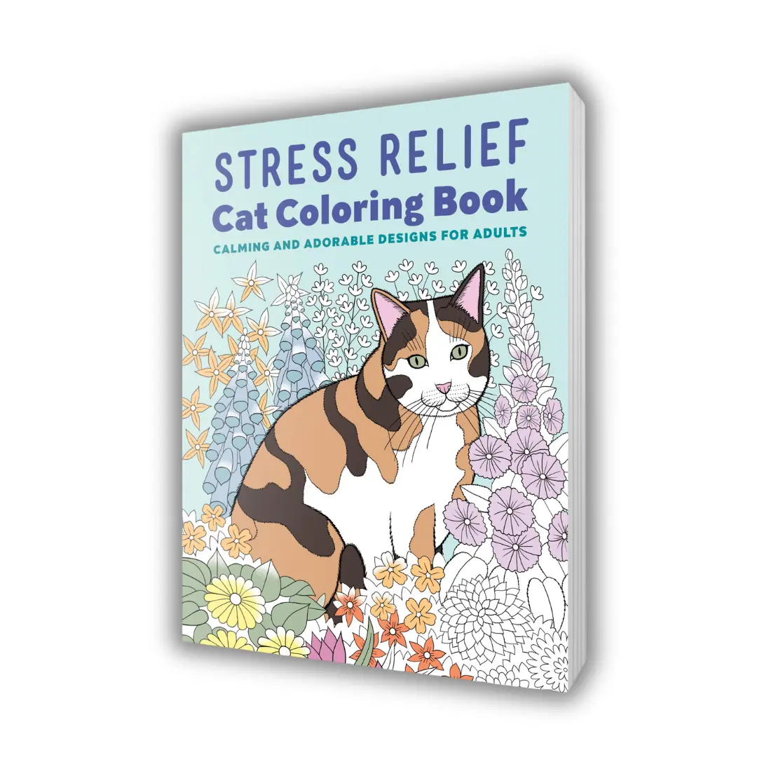 Stress Relief Cat Coloring Book – Cute & Calming Cat Coloring Pages for Adults