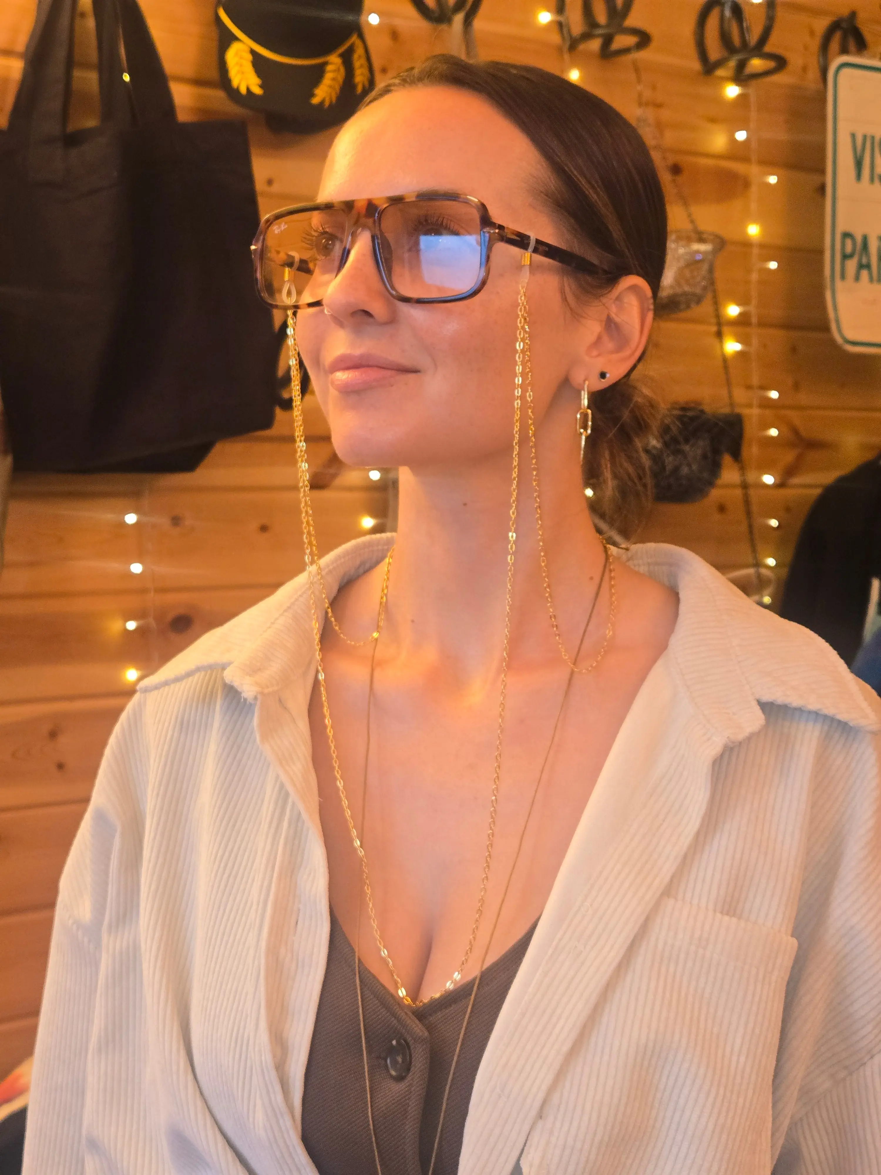 Golden Goddess Double Sunglass Chain