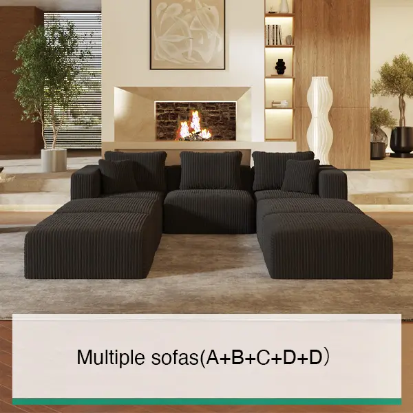 Multiple sofas (A+B+C+D+D) 
