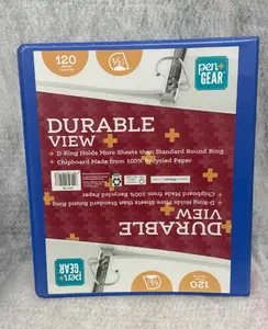 Pen+Gear Durable View 3-Ring Binder, 1/2" Slant D Ring, Cobalt Blue