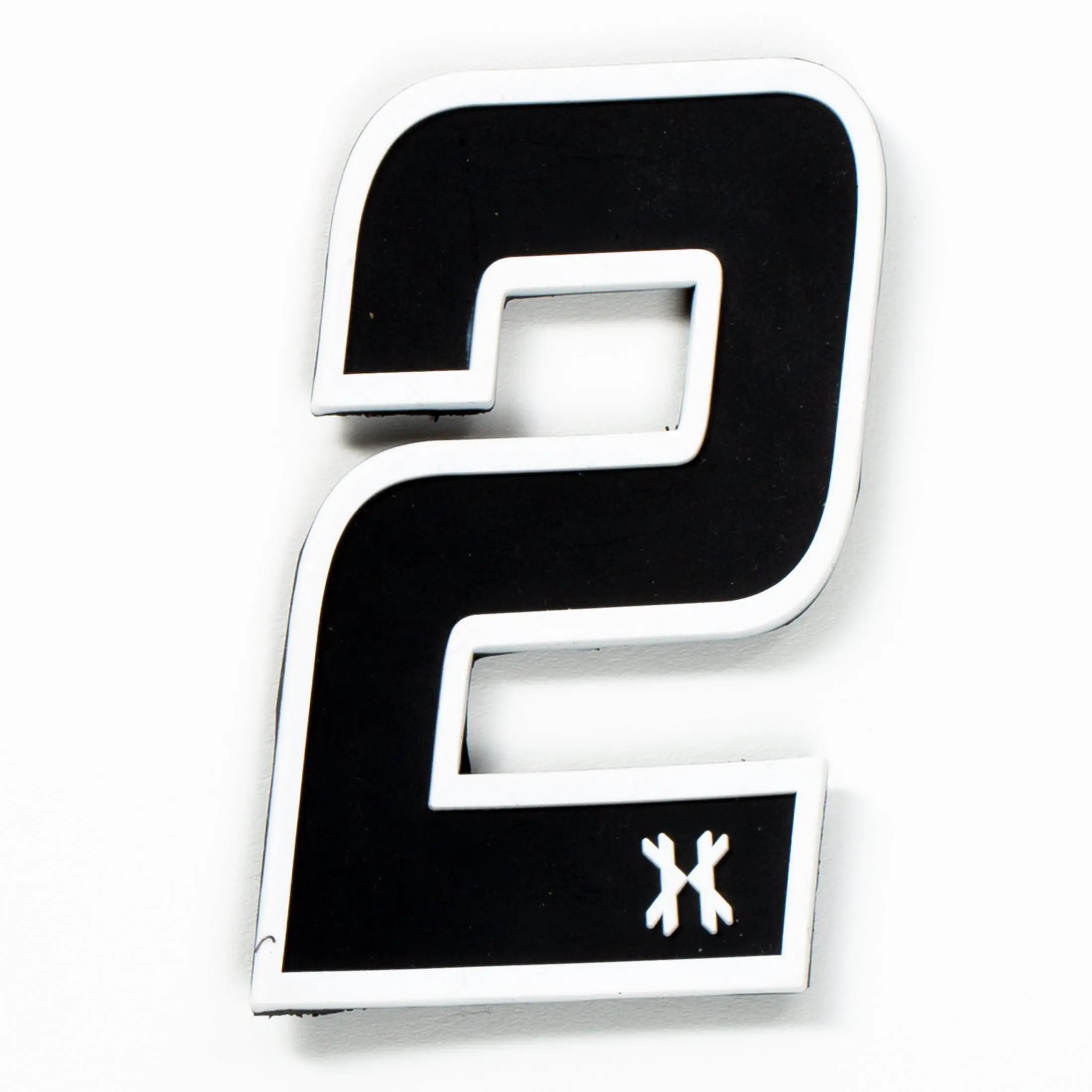 Number "2" Rubber Velcro Patch Number "2" Rubber Velcro Patch