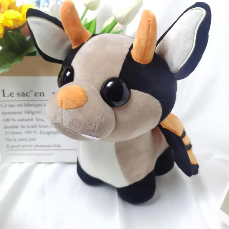 25cm Anime Adopted Me Pet Bat Dragon Plush Toy Adopt Me Shadow Dragon Dog Stuffed Animal Doll Soft Plushie Birthday Xmas Gifts