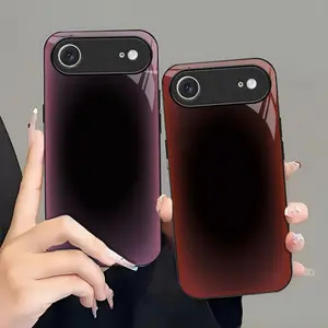 Luxury Aura Gradient Mirror Case Clean Aesthetic Glossy Phone Cover for iPhone 17 Air-975