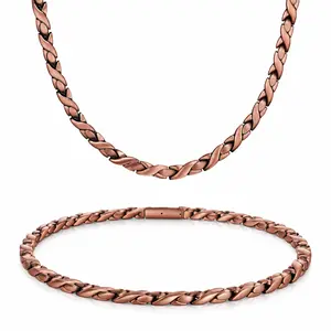 Magnetic Copper Necklace for Men & Women, 99.99% Pure Copper with 34 Neodymium Magnets, Adjustable Chain, Lead & Nickel Free Gift Necklace