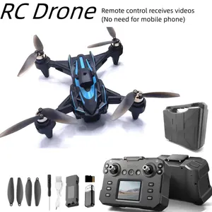 RC Drone, The Remote Control Can Receive Videos Without The Need For A Mobile Phone, Brushless Motor, Infrared Obstacle Avoidance, Stunt Rolling, Optical Flowpositioning, All-round LED Lights, Quadcopter, ABS Material Shell Resist Cameras