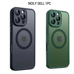 Magnetic phone case suitable for iPhone 17, 16 Pro Max, 15 Pro Max, 14, 13, 12, 11, Air Plus design [supports MagSafe] wireless charging lightweight semi transparent matte anti drop and anti fingerprint protective case Cover Accessories