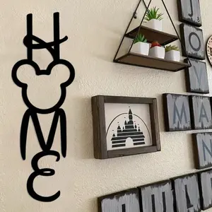 Mouse Metal Wall Art Outline Decoration, Living Room Bedroom Office Home Decor, New House Gift, Durable Iron Craft, Fun Design, Modern Minimalist Design