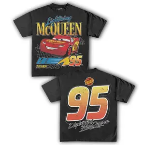 LIGHTNING MCQUEEN 95 VINTAGE TEE – Retro Racing Graphic T-Shirt,Trendy Casual Outfit, Funny Gift for Movie Fans Tops Comfort Cotton Fit Fabric