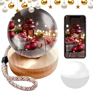 Aura Sphere Digital Memory Display - Personalized Photo & Video Ornament - Perfect Gift Idea for Family & Friends