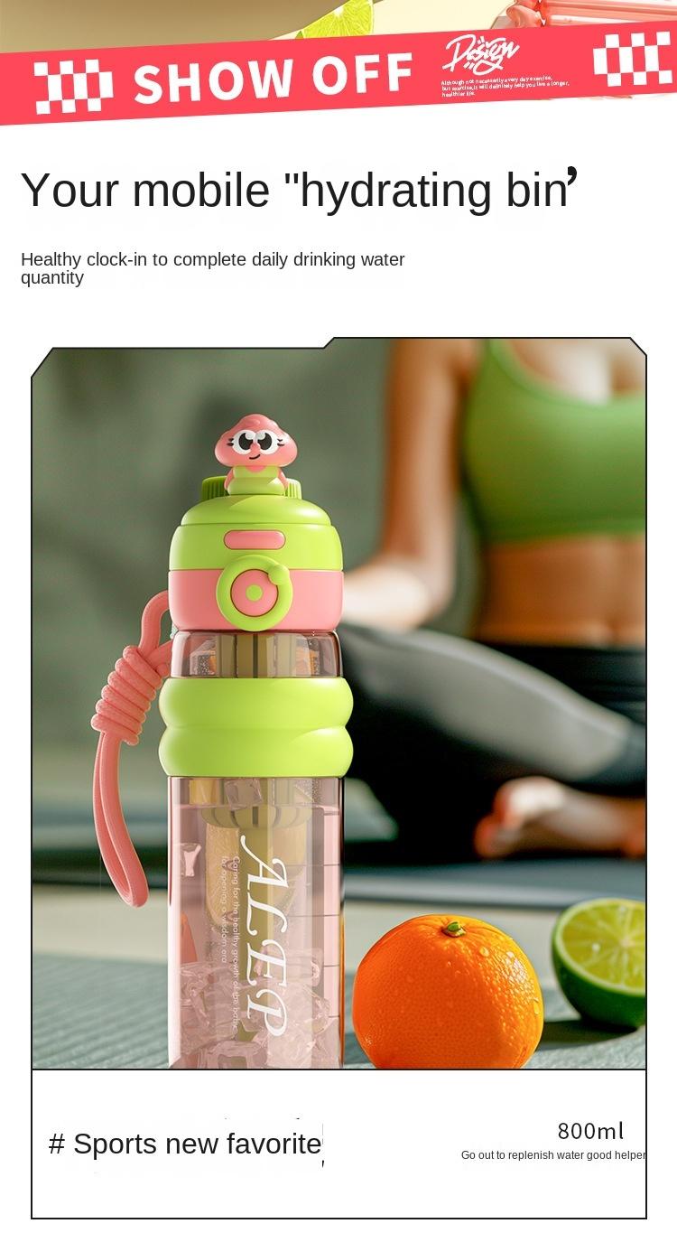 (Buy 2 at half price)28 oz Tritan portable sports water bottle, mug with handle and straw lid | reusable leak-proof cup, coffee mug | Christmas gift kids water