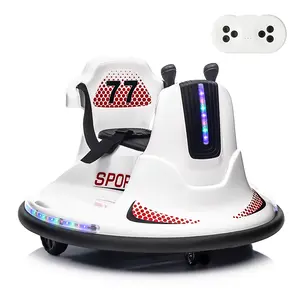 GARVEE Electric Bumper Car with Remote, Music, Lights, 360 Spin - Available in Pink, White, Red, Blue