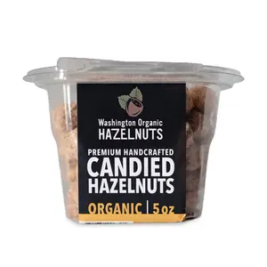Washington Organic Hazelnuts Presents the NEW 5oz Organic Candied Hazelnuts